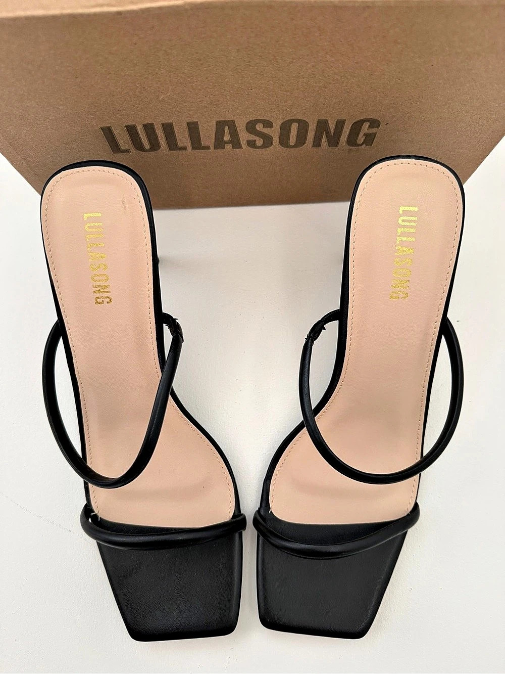 Lullasong Black Square Toe Heels new in a box